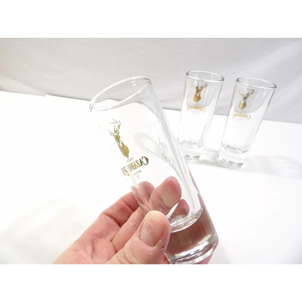 Cazadores Tequila de Agave Tall Shooter Shot Glasses, Set of 3